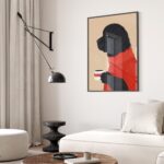 Newfoundland Dog Coffee Art Print
