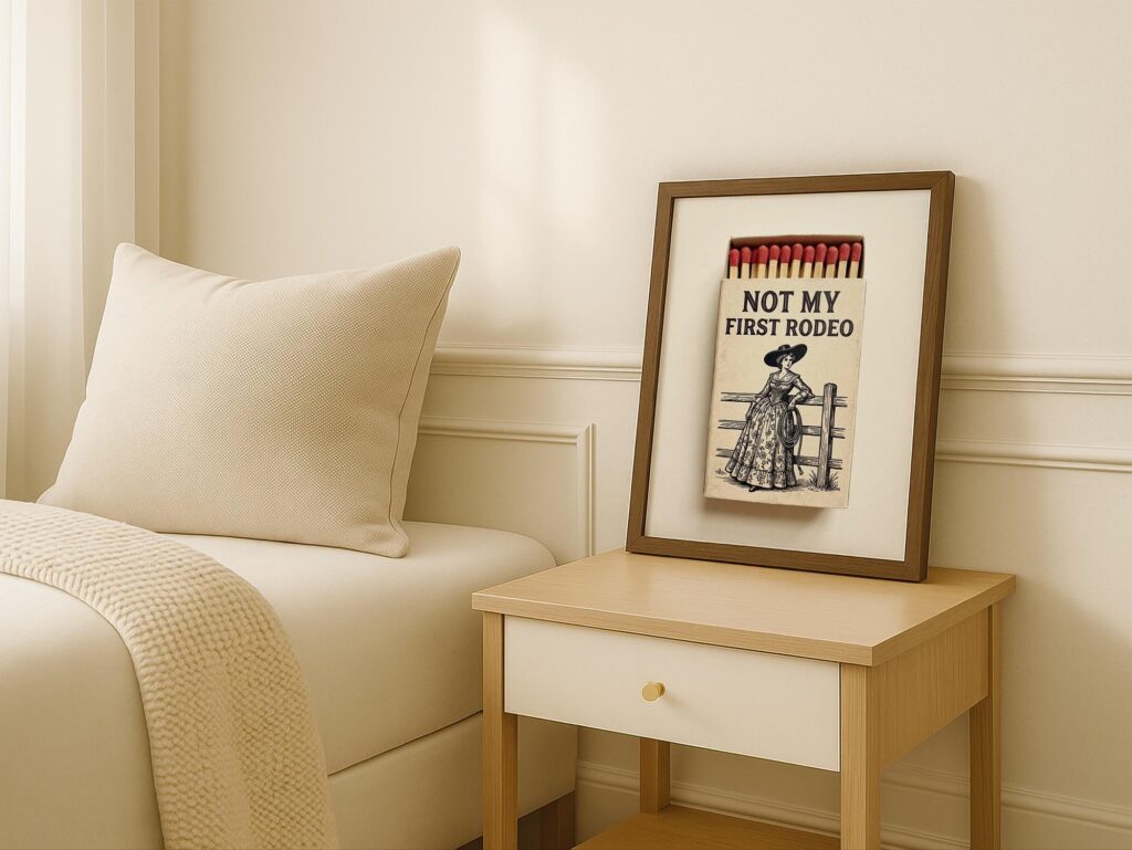 Not My First Rodeo Matchbox Art Print