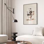 Panda Bathroom Art Print