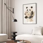 Panda Toilet Humor Art Print