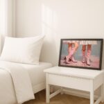 Pink Cowgirl Boots Art Print