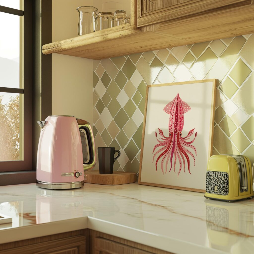 Pink Squid Print