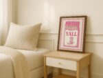 Pink Yall Cowgirl Boot Matchbox Art Print