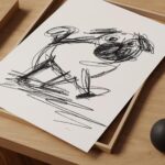 Pug Sketch Art Print