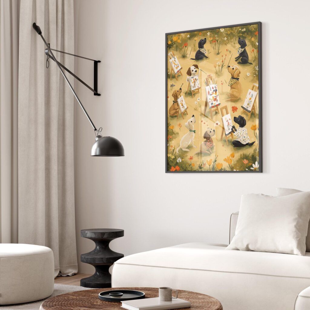 Puppies Painting Art Print