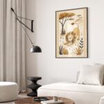 Safari Lion Nursery Print