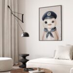 Sailor Penguin Nursery Print