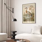Sandhill Crane William Morris Art Print