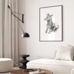Scribble Dog Minimal Line Print