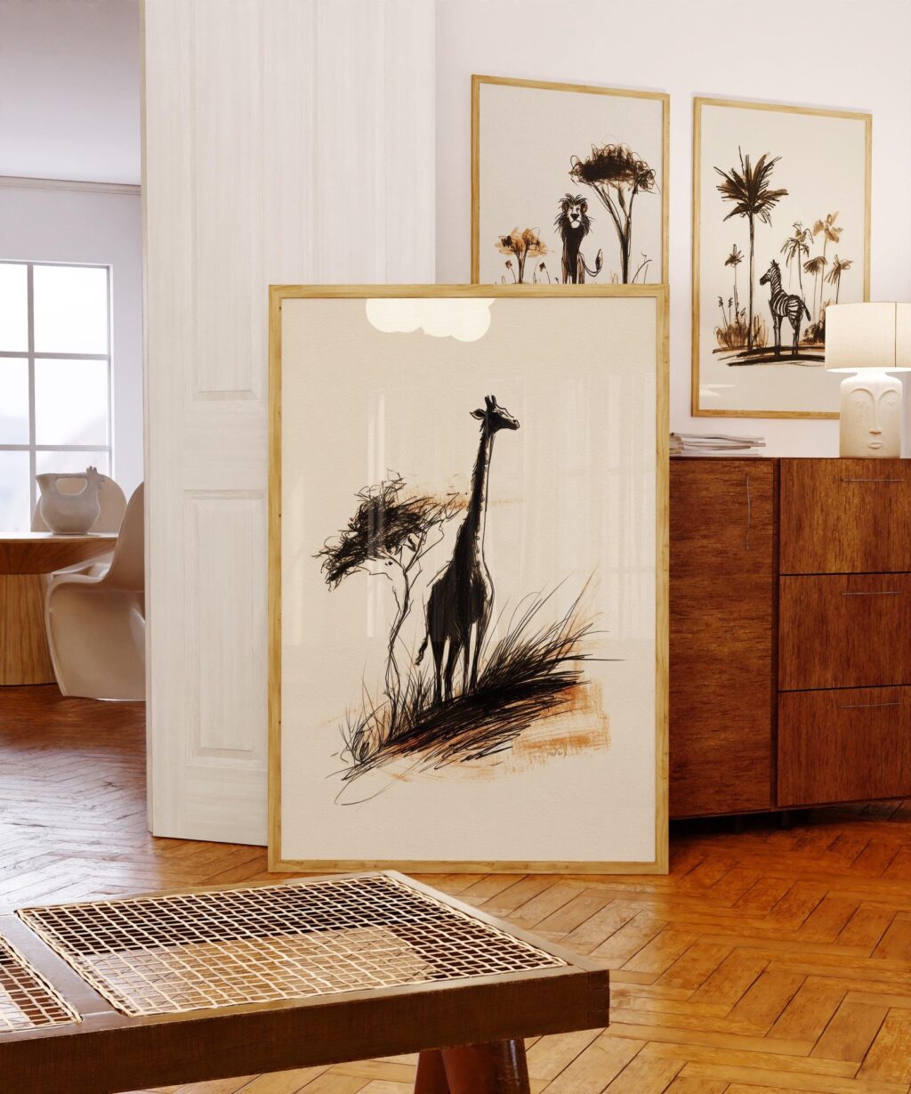 Set Of 3 Safari Art Prints