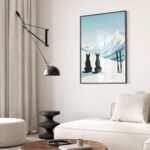 Ski Dogs Winter Art Print