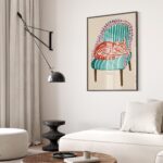 Sleeping Cat on Chair Print