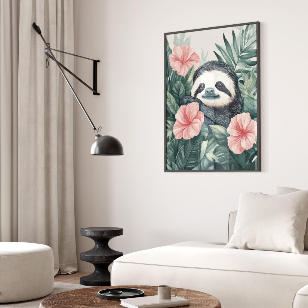 Sloth Nursery Art Print