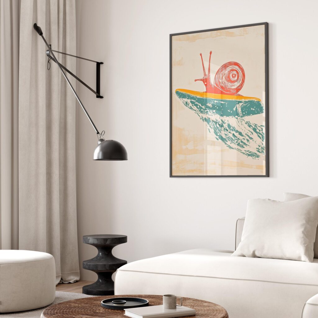 Snail Surf Print