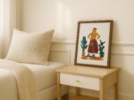 Southwestern Cowgirl Cactus Folk Art Print
