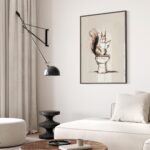 Squirrel Bathroom Art Print