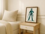 Teal Cowboy Western Print
