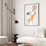 Tennis Dog Nursery Print