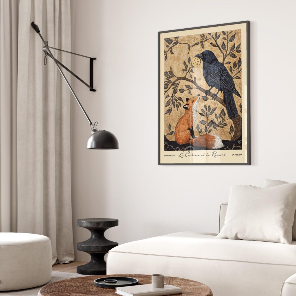 The Raven and the Fox Art Print