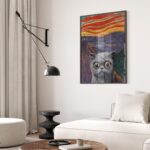 The Scream Cat Munch Art Print