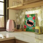 Tropical Black Cat Pool Float Print