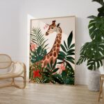 Tropical Giraffe Art Print