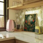 Two Caracals in a Tropical Jungle with Hibiscus Print
