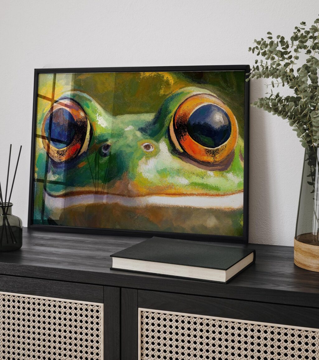 Vibrant Frog Eyes Wall Art