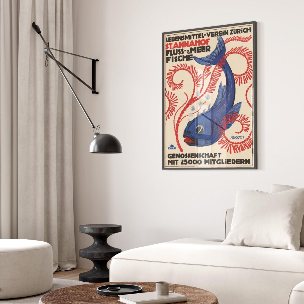 Vintage Fish Market Poster