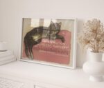 Vintage French Cat Art Print