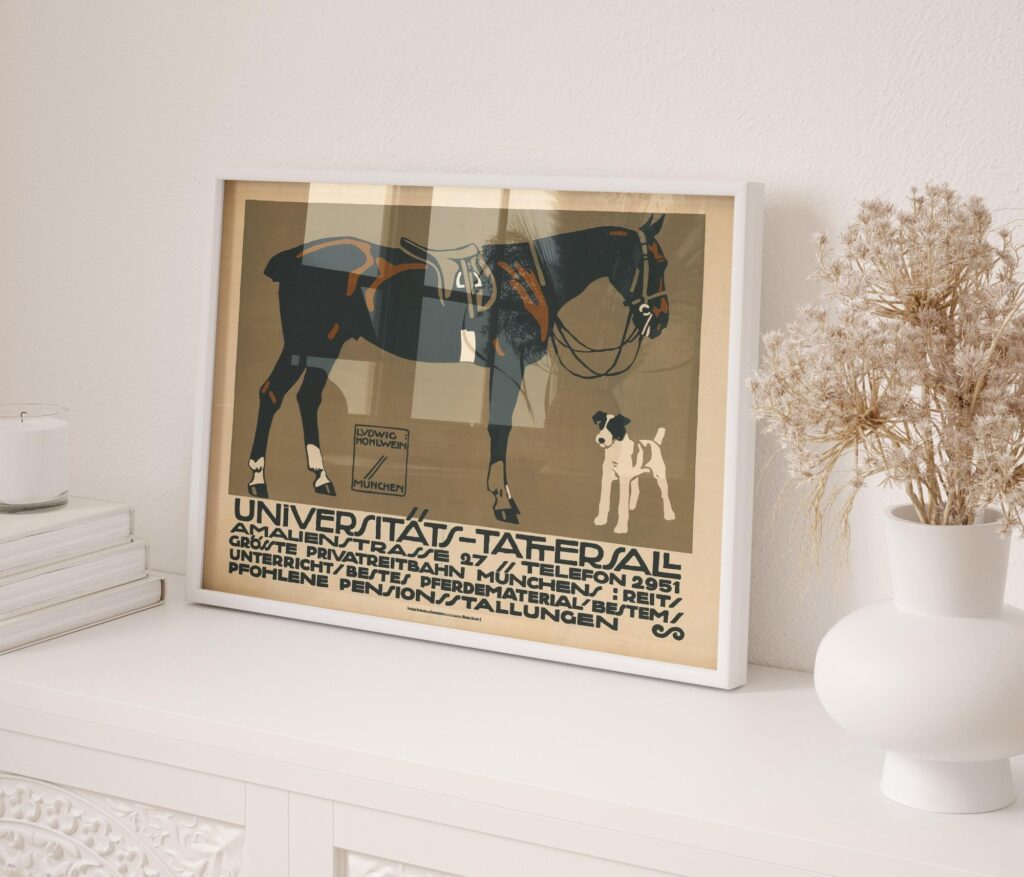 Vintage Hohlwein Horse Poster