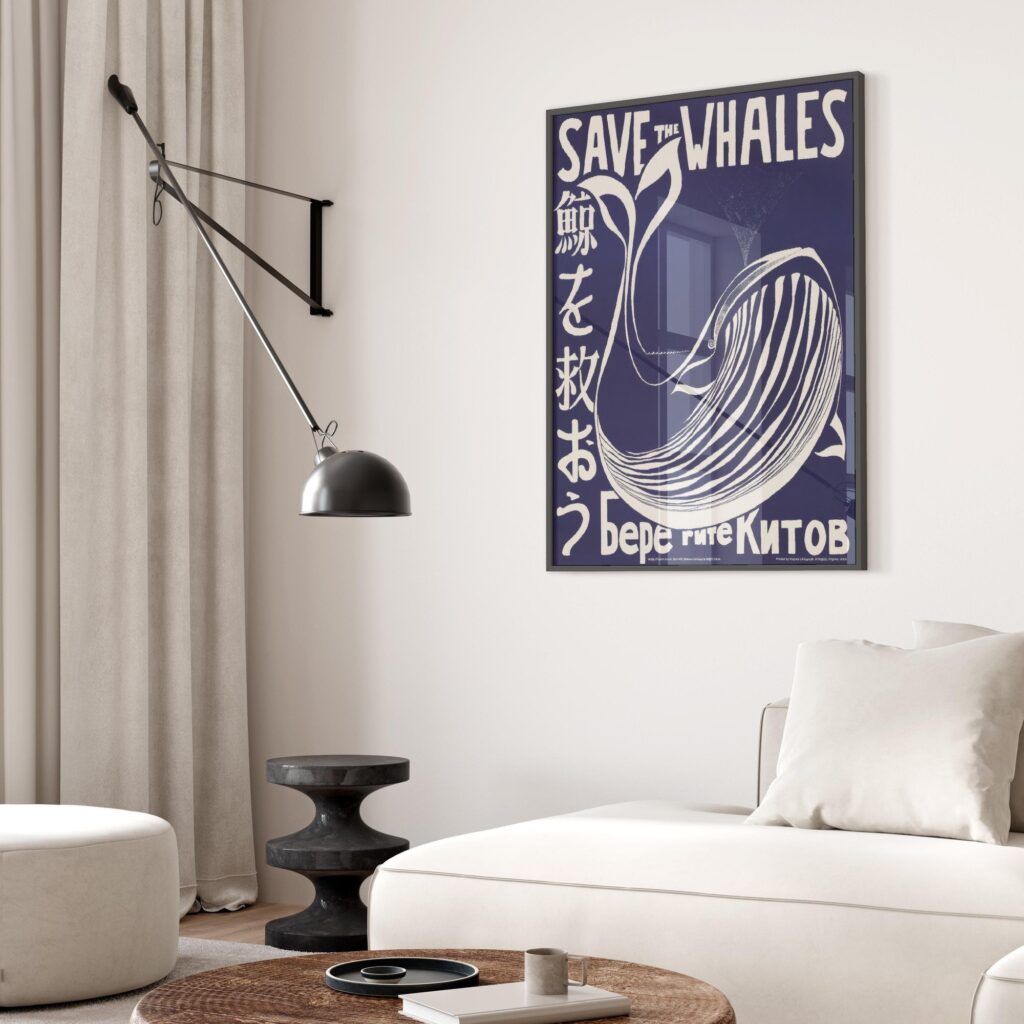 Vintage Save the Whales Poster