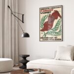 Vintage Swiss Rabbit Art Nouveau Poster