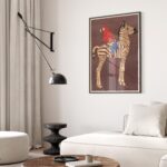 Vintage Zebra and Parrot Poster