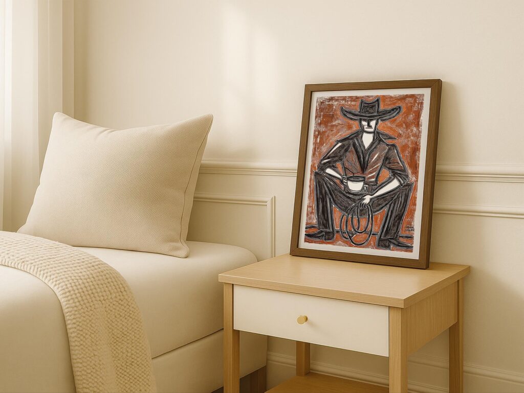 Western Cowboy Coffee Print