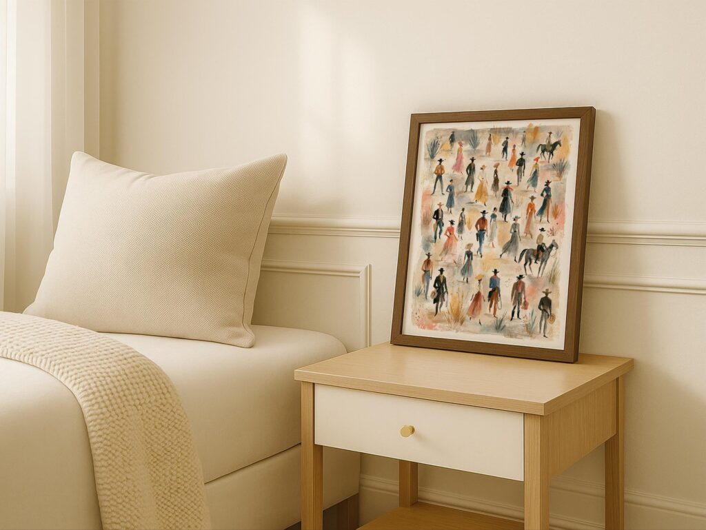 Western Cowboy Cowgirl Print