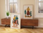 Western Cowgirl And Cowboy Art Set