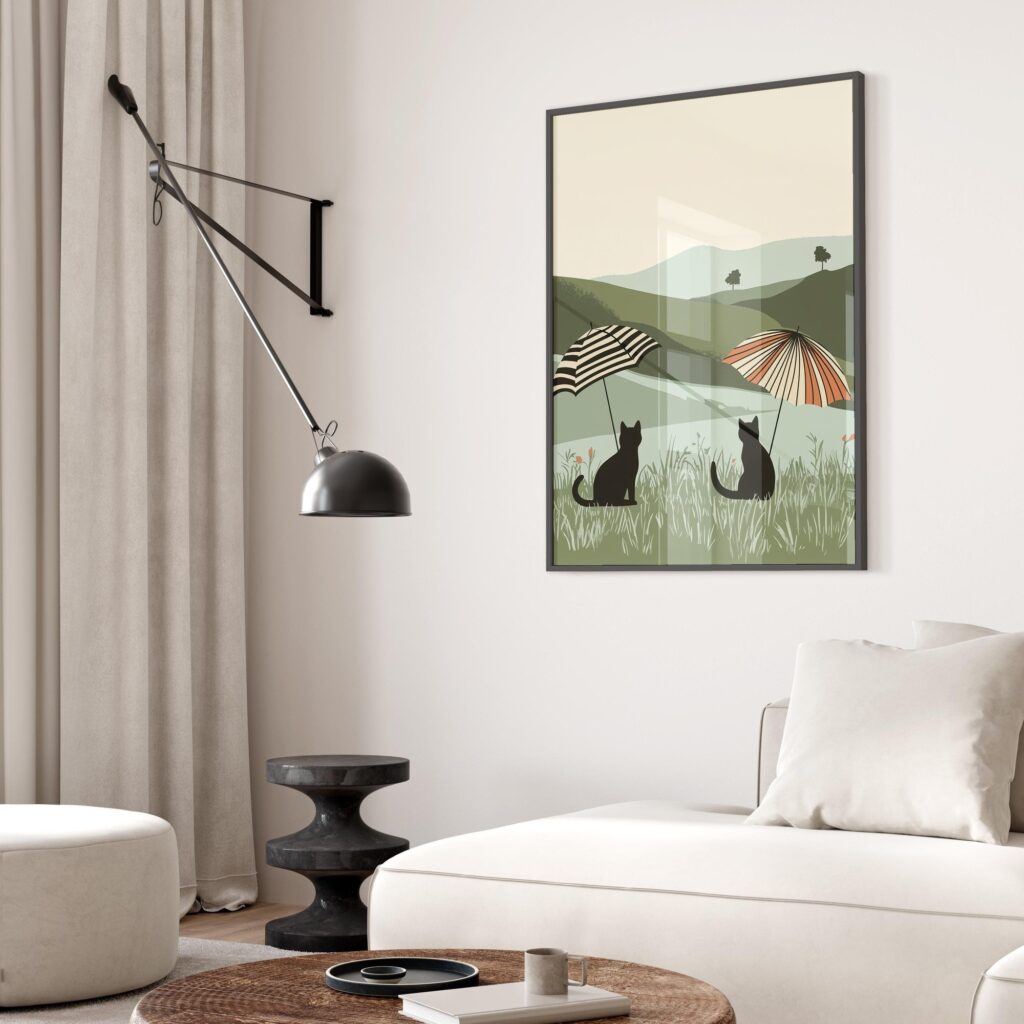 Whimsical Cat Art Print