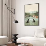 Whimsical Cat Art Print