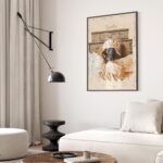 Whimsical Dog Oil Painting Art Print