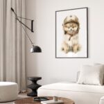 Whimsical Pomeranian Puppy Art Print