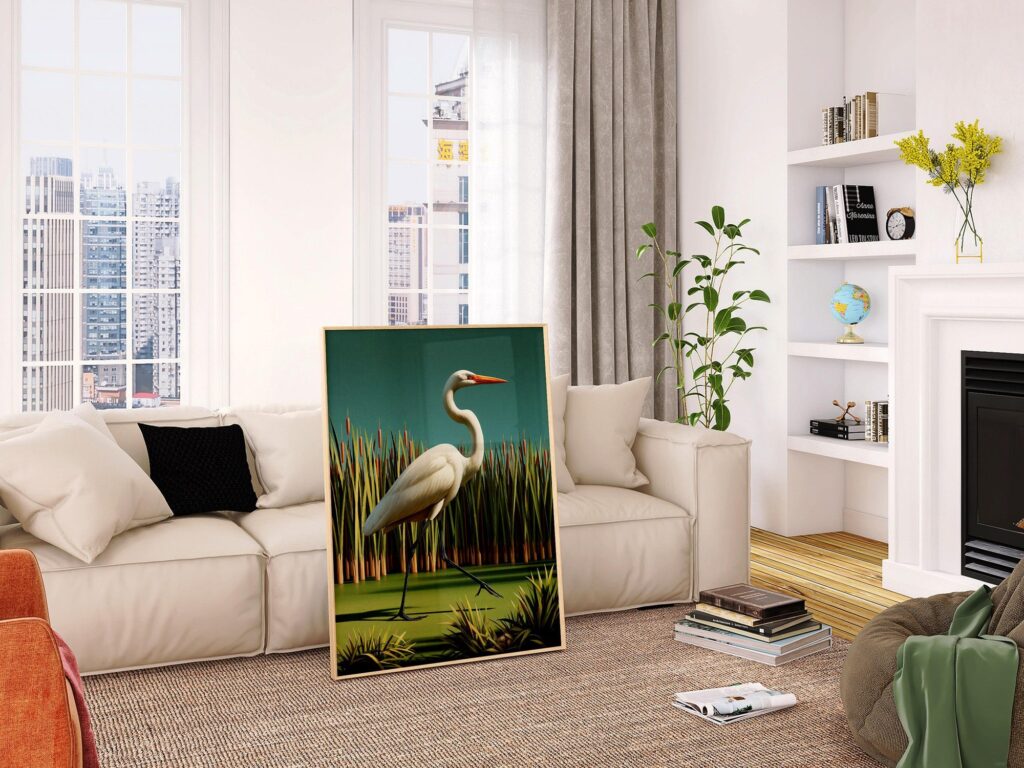 White Egret Print