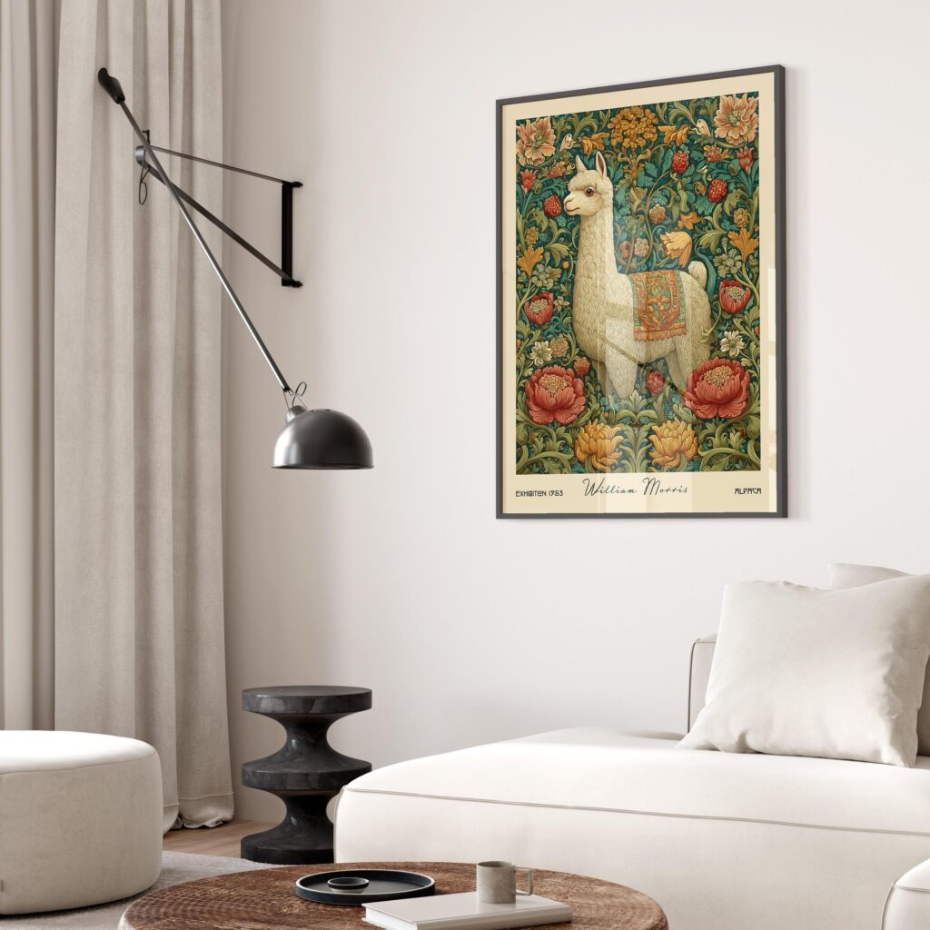 William Morris Alpaca Art Print