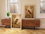 William Morris Bird Print Set Kingfisher Robin