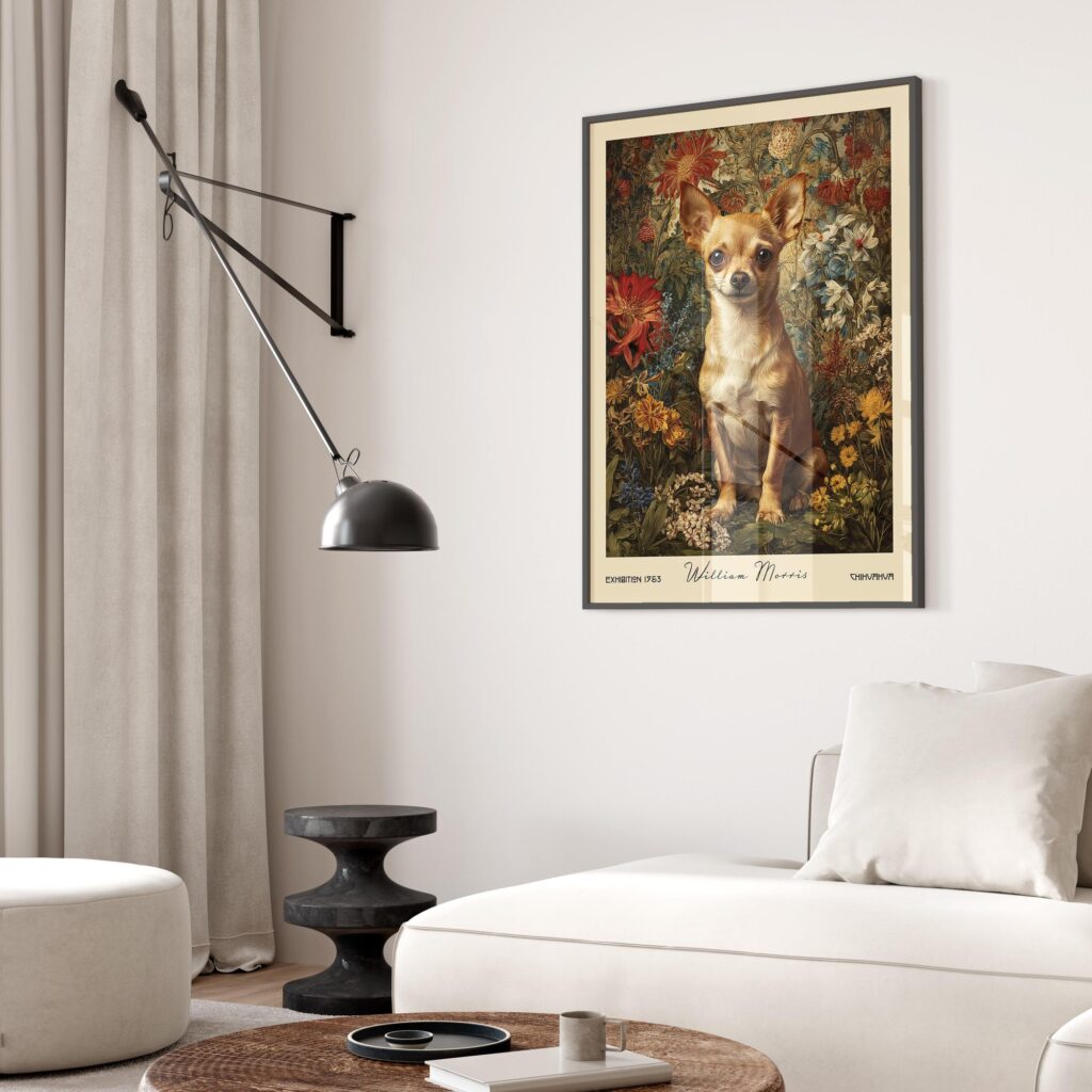 William Morris Chihuahua Art Print