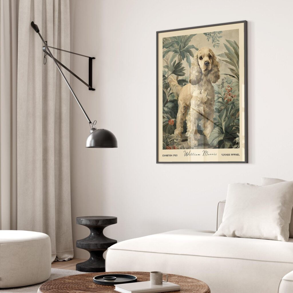 William Morris Cocker Spaniel Art Print