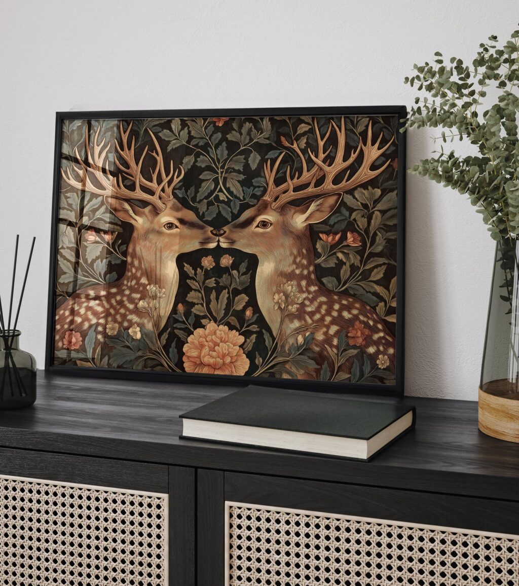 William Morris Deer Floral Print