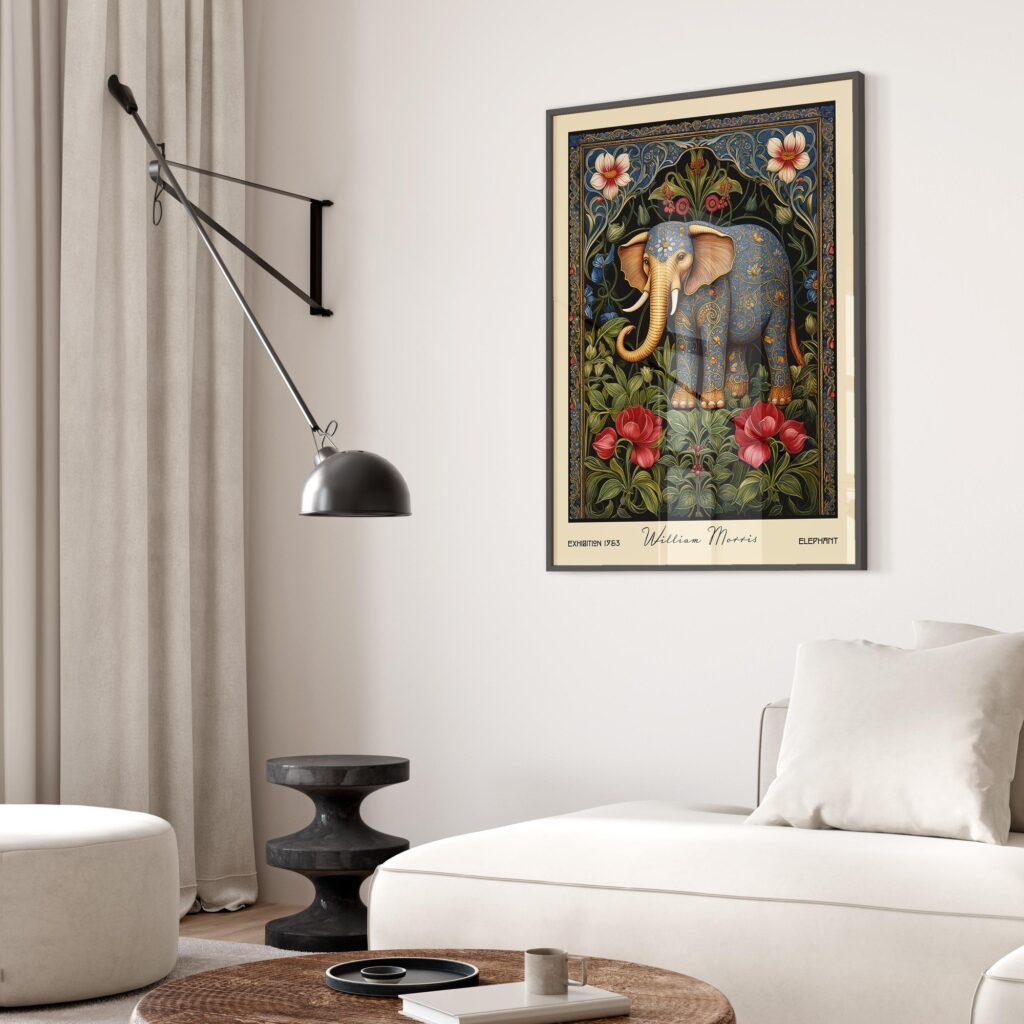 William Morris Elephant Art Print