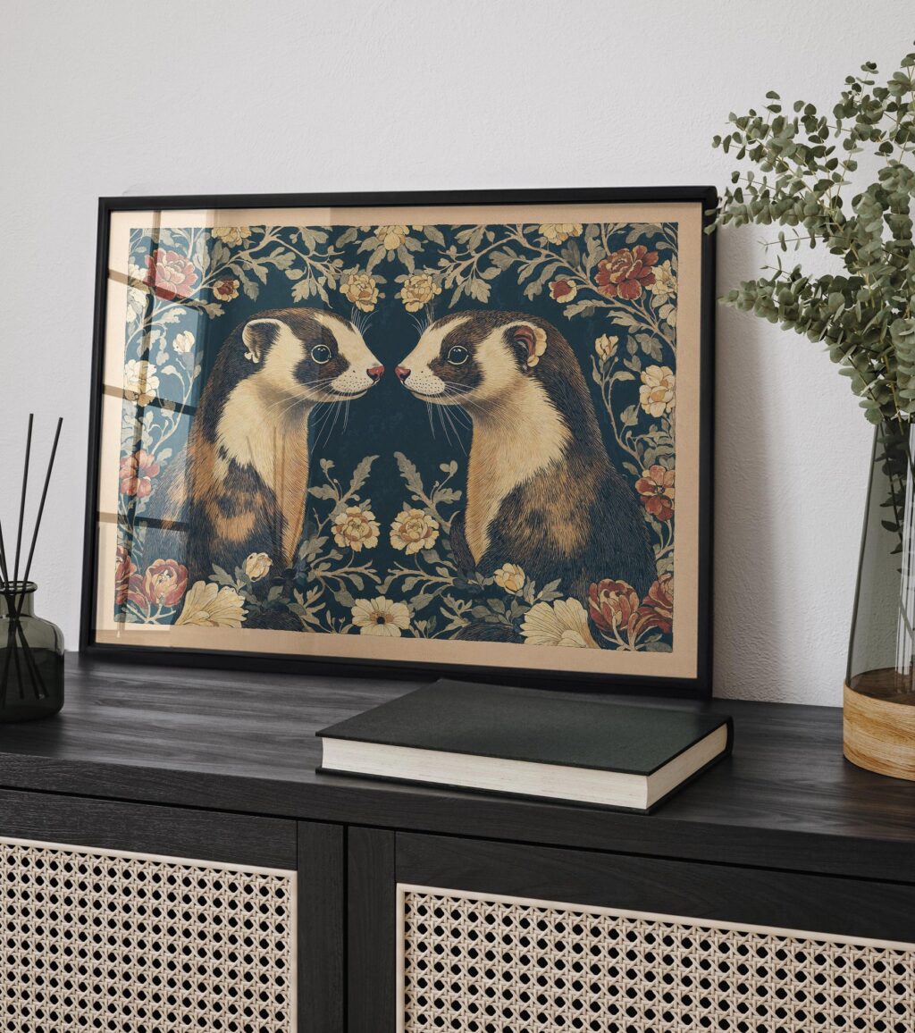 William Morris Ferret Art Print