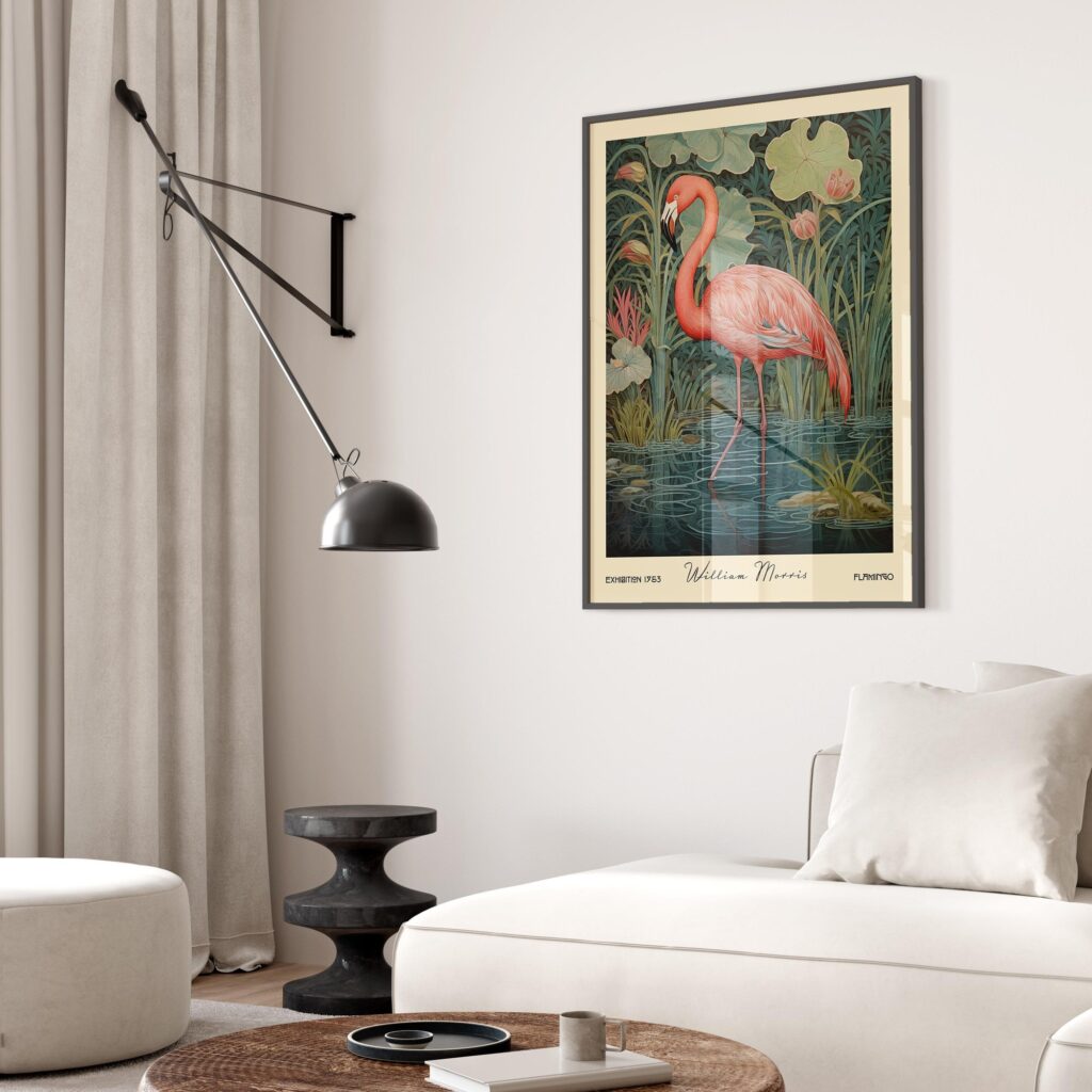 William Morris Flamingo Print